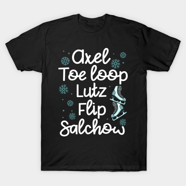 Axel, Toe Loop, Flip, Lutz, Salchow - Figure Skating Gift T-Shirt by biNutz